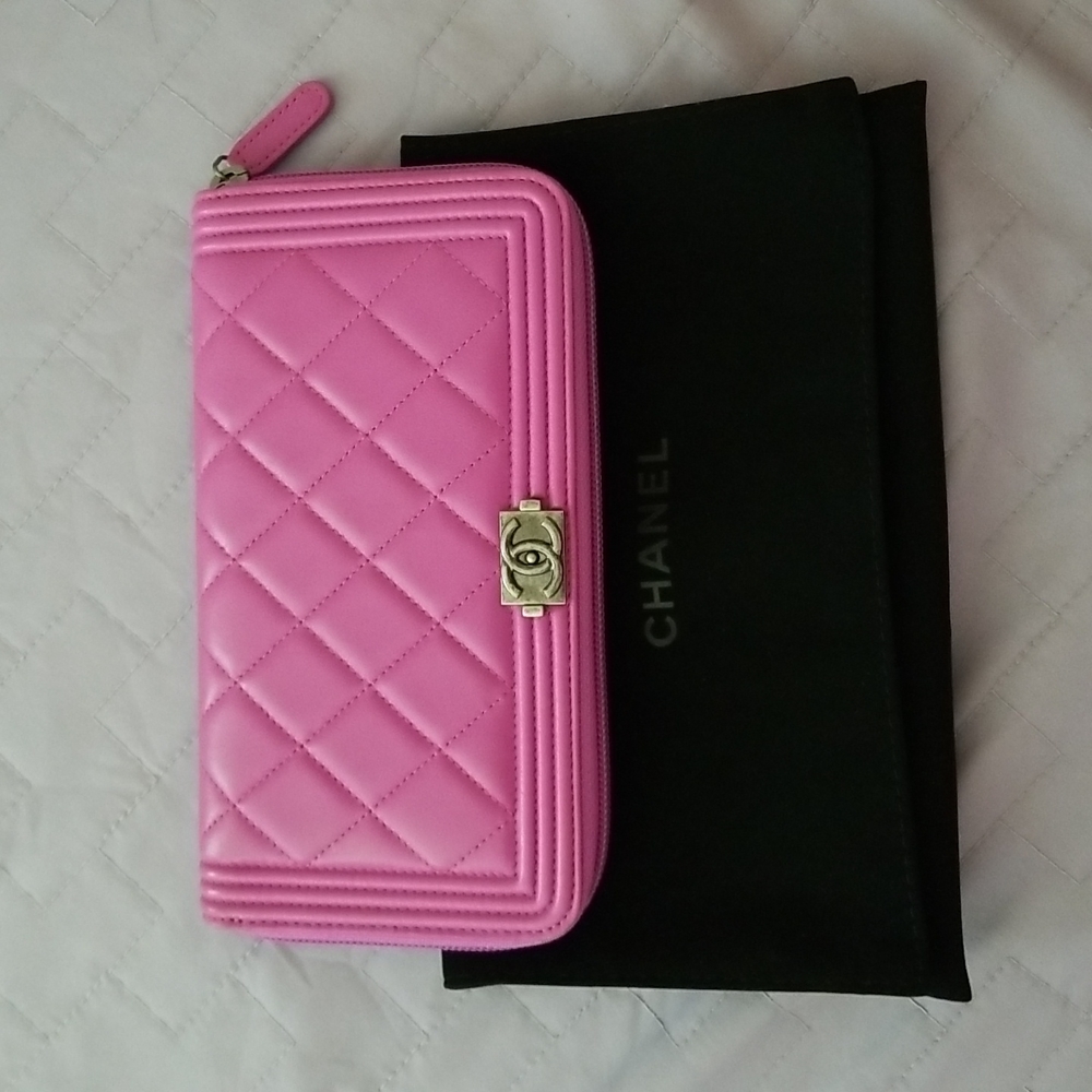 Chanel Boy Long Zip Wallet